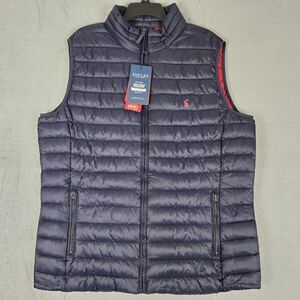 Joules Vest Mens XL Marnavy Blue Go To Gilet Full Zip Lightweight Puffer‎ NWT